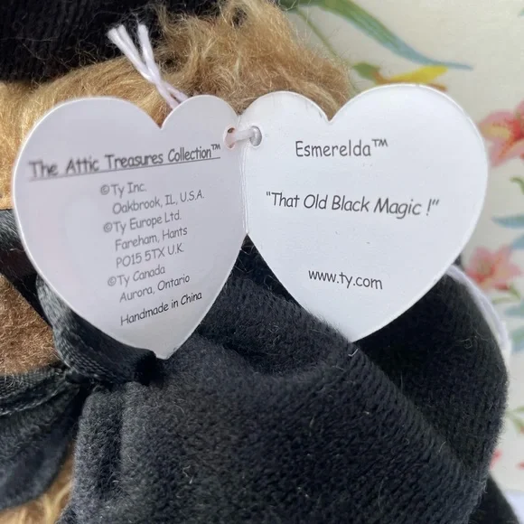 NWT TY Attic Treasures Esmeralda the Witchy Bear and Peter the Pumpkin Bear - Picture 4 of 5